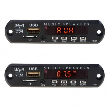 Wireless FM receiver - 5V 12V car MP3 player - audio module radio - Wma TF USB 3.5mm AUX speakersRadio