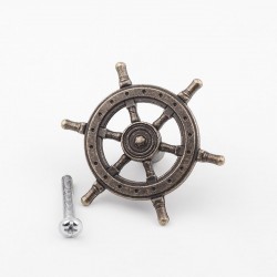 Rudder steering wheel - antique knob - furniture handle - 54mmFurniture