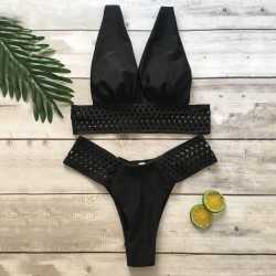 Sexy bikini set with lace holesBeachwear