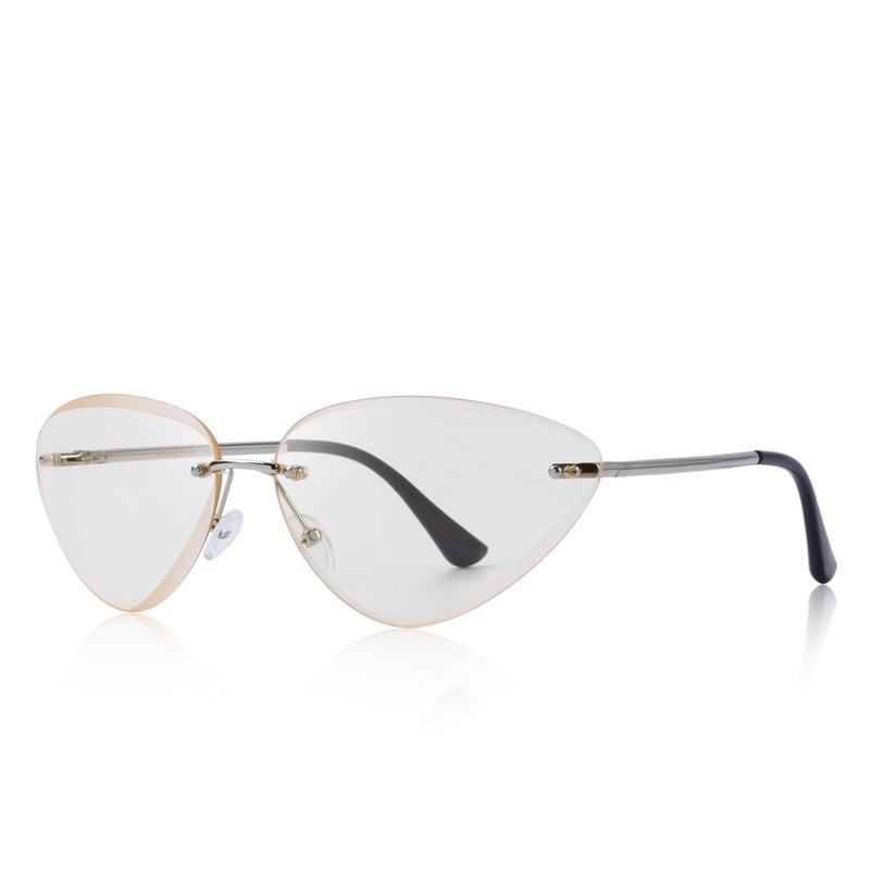 Cat eye - rimless sunglasses - UV400Sunglasses