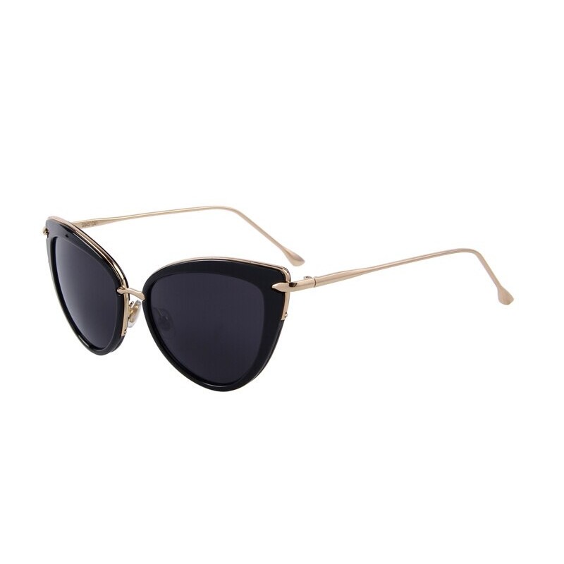 Retro cat eye - alloy frame - oval sunglasses - UV400Sunglasses