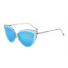 Retro cat eye - alloy frame - oval sunglasses - UV400Sunglasses