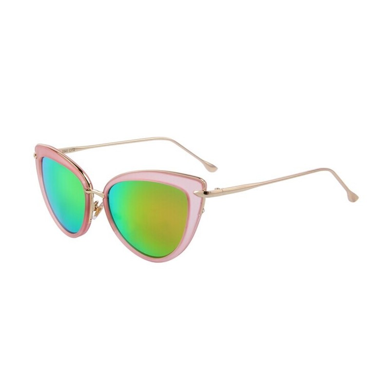 Retro cat eye - alloy frame - oval sunglasses - UV400Sunglasses