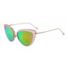 Retro cat eye - alloy frame - oval sunglasses - UV400Sunglasses