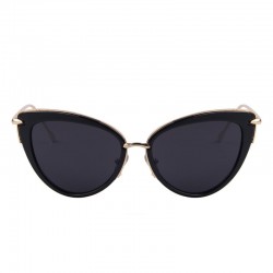 Retro cat eye - alloy frame - oval sunglasses - UV400Sunglasses