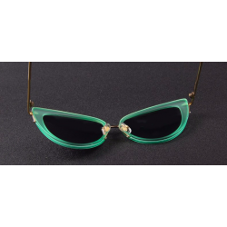 Retro cat eye - alloy frame - oval sunglasses - UV400Sunglasses
