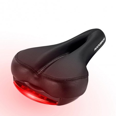 Bicycle saddle with warning lightSaddles
