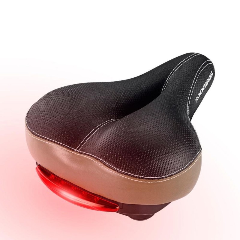 Bicycle saddle with warning lightSaddles