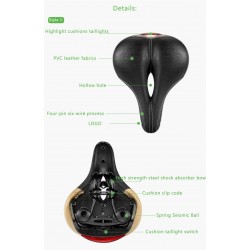 Bicycle saddle with warning lightSaddles
