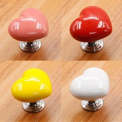 Ceramic heart - furniture handle - knobFurniture