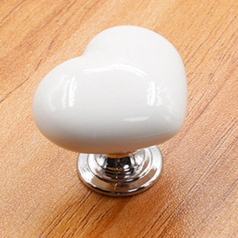 Ceramic heart - furniture handle - knobFurniture