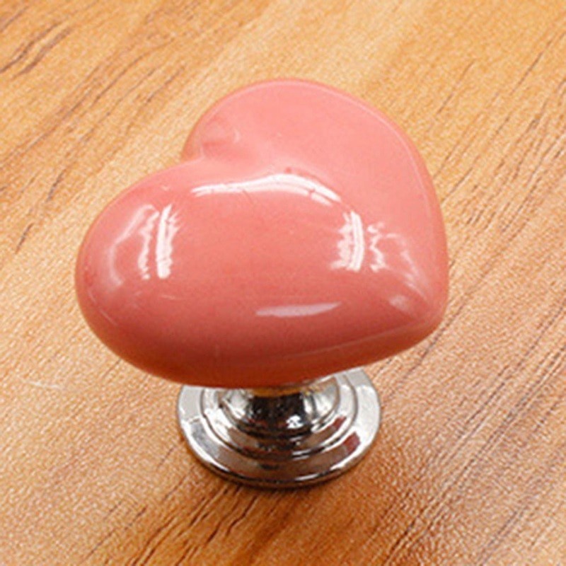 Ceramic heart - furniture handle - knobFurniture
