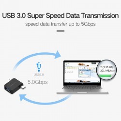 Ugreen 2 in 1 OTG cable adapter - micro USB - type C to USBCables