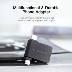 Ugreen 2 in 1 OTG cable adapter - micro USB - type C to USBCables