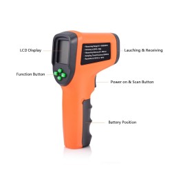 FOSHIO 10-99999 RPM - digital laser tachometer - non-contact photoelectric car speedometerDiagnosis