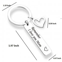 Remember I Love You Mom & Dad - keychainKeyrings