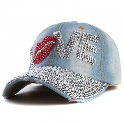 Crystal Love & lips - baseball cap - unisexHats & Caps