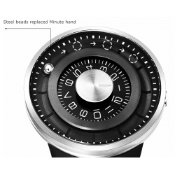 Ball rotation - stainless steel quartz watch with silicone strapWatches