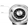 Ball rotation - stainless steel quartz watch with silicone strapWatches