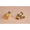 Stud earrings with flower & crystalsEarrings
