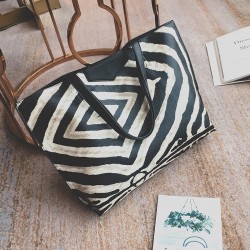 Leather bag with zebra pattern - 3 pcs setSets