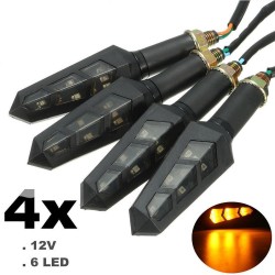 12V LED turn signal amber lights - motorcycle indicators 4pcs setTurning lights
