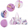 Leather bags with floral print - setSets