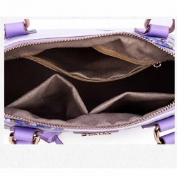 Leather bag with floral printHandbags