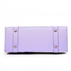 Leather bag with floral printHandbags
