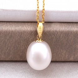 Luxury gold necklace with pearl 45cmNecklaces