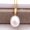 Luxury gold necklace with pearl 45cmNecklaces
