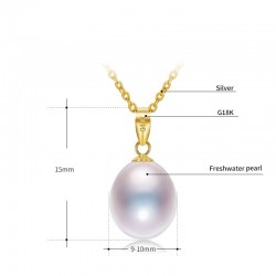 Luxury gold necklace with pearl 45cmNecklaces