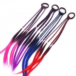 Elastic hair band with braided artificial hairWigs