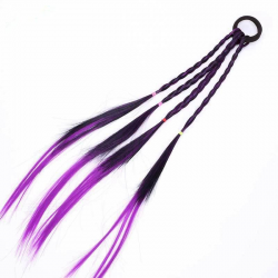 Elastic hair band with braided artificial hairWigs