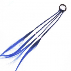 Elastic hair band with braided artificial hairWigs