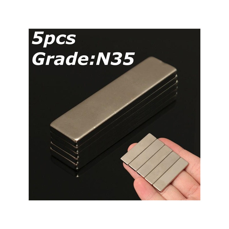 N35 strong neodymium magnet block 40 * 10 * 3mm - 5 piecesN35