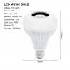Smart RGB LED lamp with wireless Bluetooth speaker - remote controlE27
