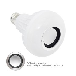 Smart RGB LED lamp with wireless Bluetooth speaker - remote controlE27