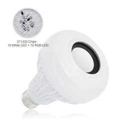 Smart RGB LED lamp with wireless Bluetooth speaker - remote controlE27