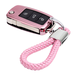 Car key case with keychain for Passat Golf Jetta Bora Polo Sagitar TiguanKeys