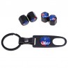 Stainless steel car wheel air valve caps with country flagWheel parts