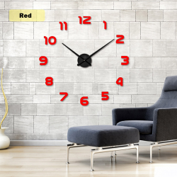 3D wall clock - acrylic mirror stickerClocks