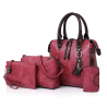 Luxury leather bag set incl purse 4 pcsSets