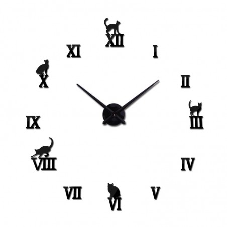 3D decorative wall quartz clock with roman numbersClocks