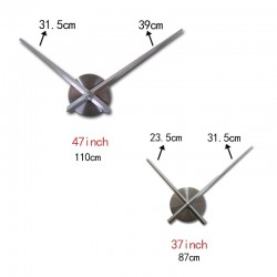 3D decorative wall quartz clock with roman numbersClocks