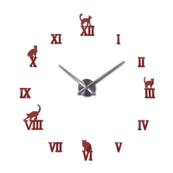 3D decorative wall quartz clock with roman numbersClocks