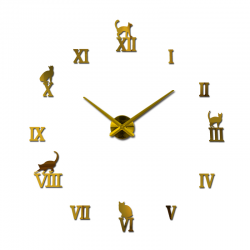 3D decorative wall quartz clock with roman numbersClocks