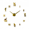 3D decorative wall quartz clock with roman numbersClocks