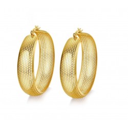 Hollow gold hoops - stainless steel earringsEarrings