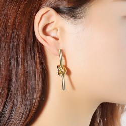 Gold knot drop - stainless steel earringsEarrings